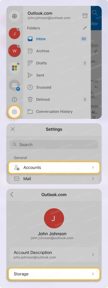 Outlook App Storage Limit