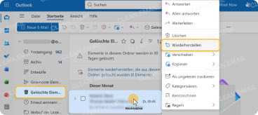 So finden Sie eine E-Mail in einem verdächtigen Ordner