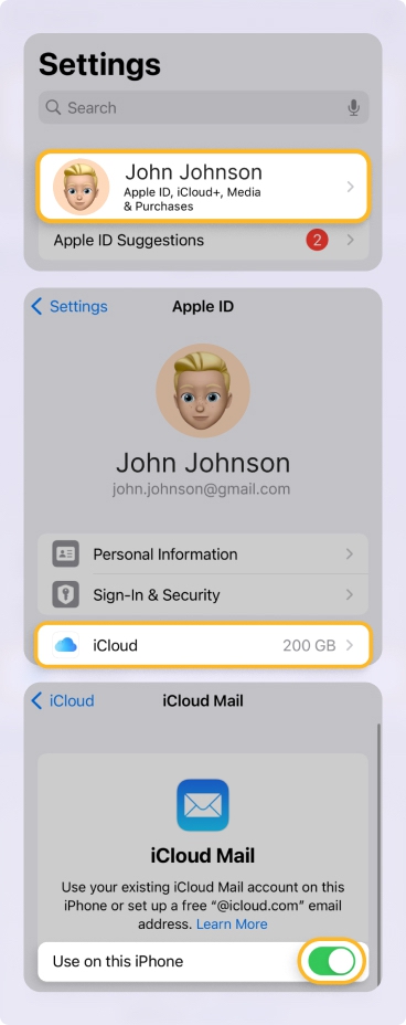 Update iCloud Settings