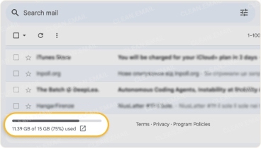 Check Gmail storage on the web