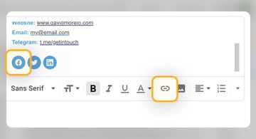 add social media icons to email signature outlook