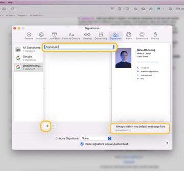 add html signature to apple mail