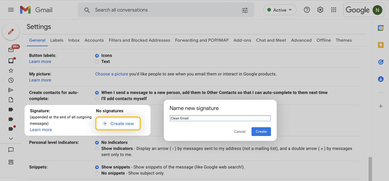 how to set up gmail email signature