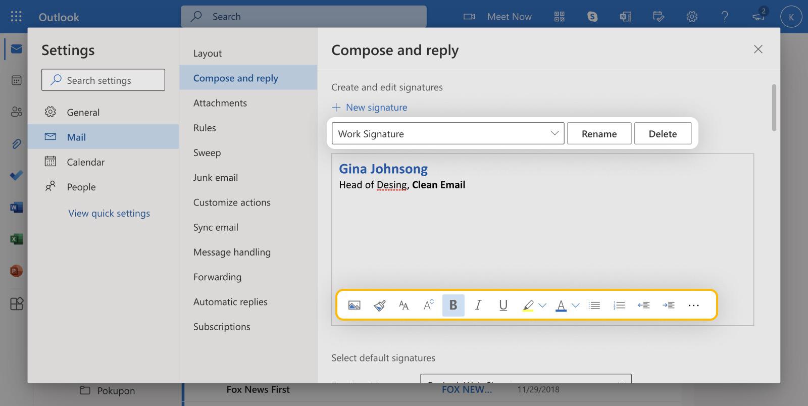 how to edit email signature in outlook mac