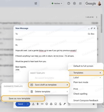 Use templates to reduce emotional labor
