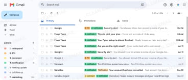 Fyxer AI sorting incoming emails before they reach the inbox
