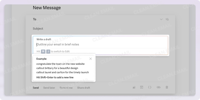 Superhuman Mail interface with Auto Labels, Auto Archive, and AI drafts