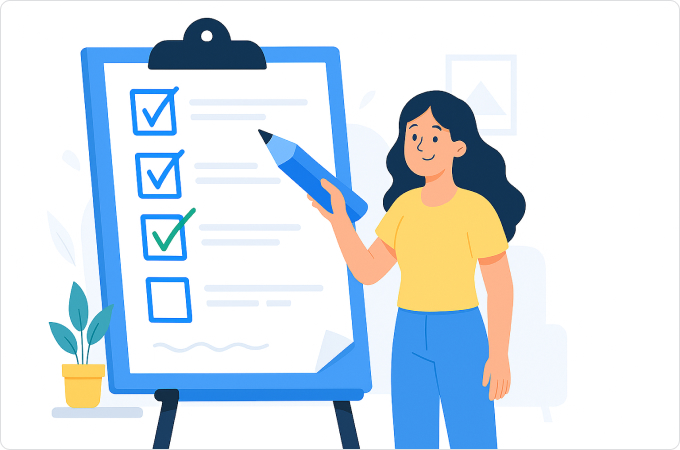 Use a board or something similar to track your completed tasks and write down your to-dos for the entire week or month