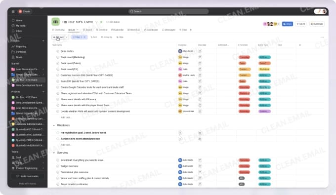 Asana keeps project conversations organized and preserves context