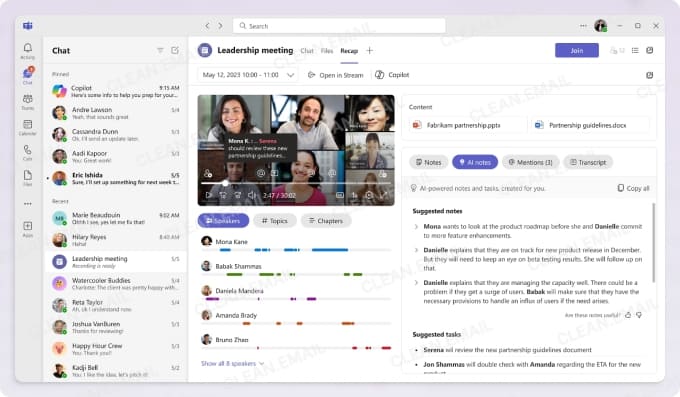 Microsoft Teams combines chat, meetings, files, and Office collaboration