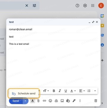 Use the scheduling feature to send emails at a later time