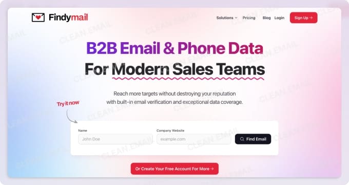 Findymail provides accurate, usable email data