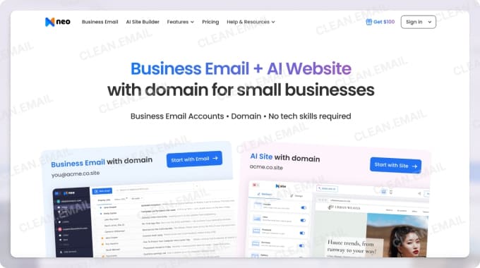 Neo is a modern email hosting platform for small businesses