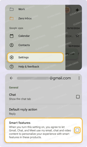 How to disable the smart feature on Android