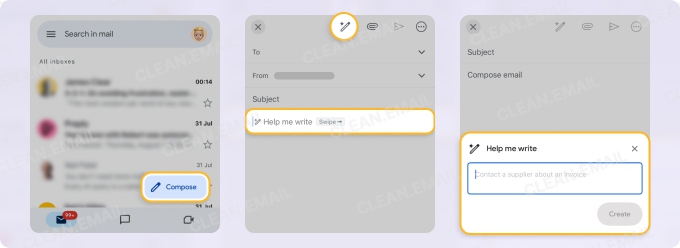 Start an email from scratch
