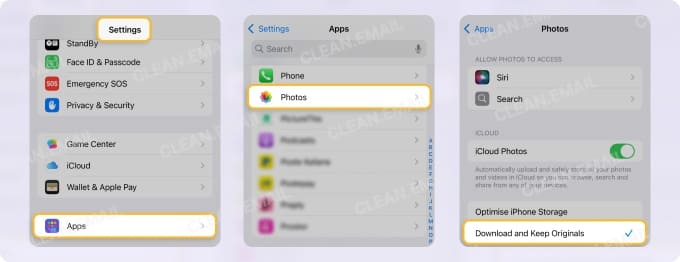 Turn Off Optimize Storage for Photos on iPhone