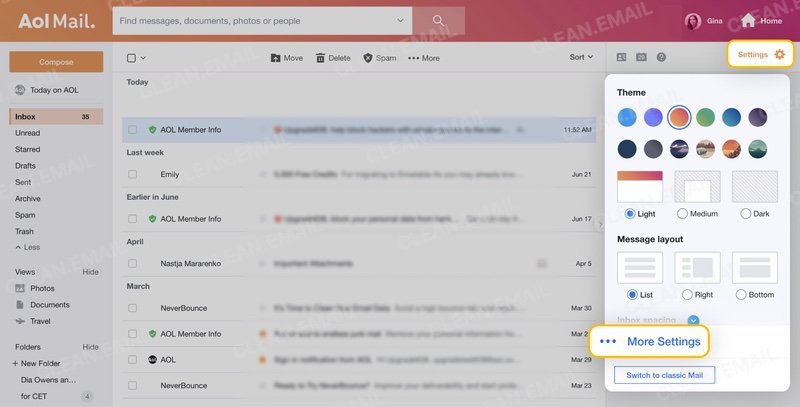 Set up filters to automatically organize future messages