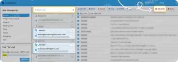 Block or move emails using recurring rules