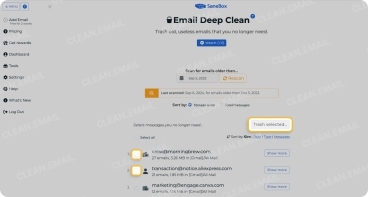 Email Deep Clean. For old-mail and storage cleanup.