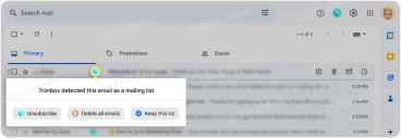 Detect mailing lists to reduce inbox clutter