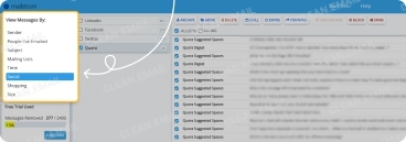 Sender-based email grouping for inbox cleanup