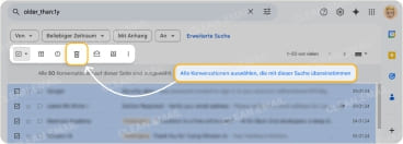 Klicken Sie auf das Papierkorb-Symbol, um sie zu löschen