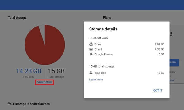 Total storage