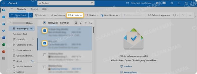 E-Mails in Outlook archivieren
