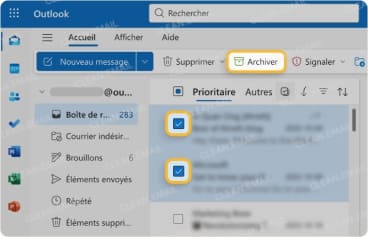 Archivage des e-mails dans Outlook