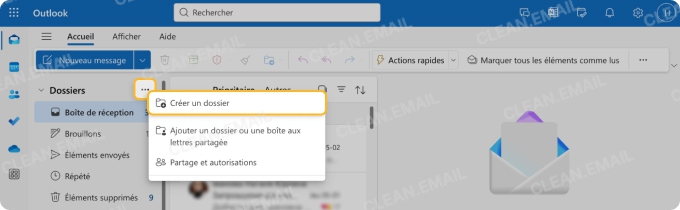 Créer des dossiers pour l’organisation