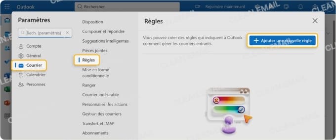 Créer filtre dans Hotmail