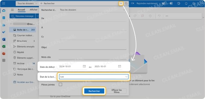Filtrer et supprimer les anciens e-mails