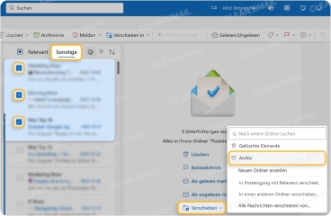 E-Mails in Outlook archivieren