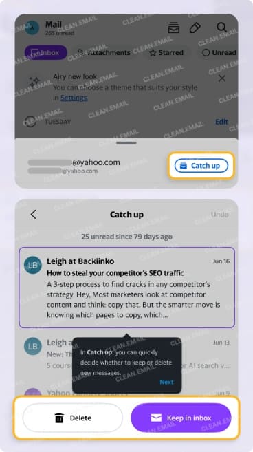 Check out the Catch Up tool on mobile