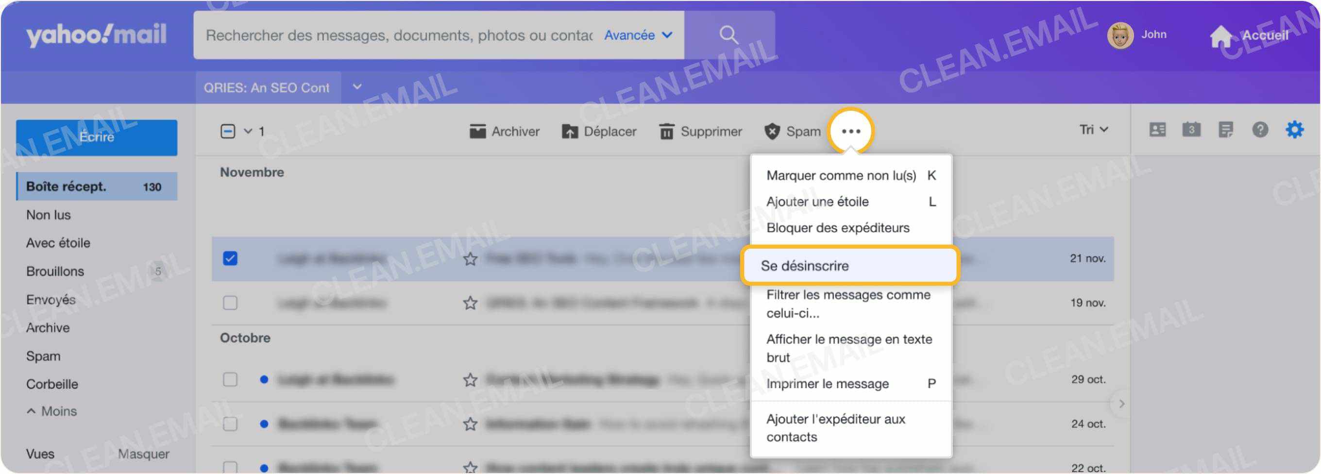 Nettoyer Yahoo Mail en quelques clics grâce à Clean Email