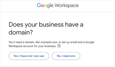 create business domain gmail