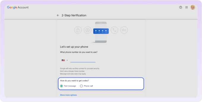 SMS or phone call verification