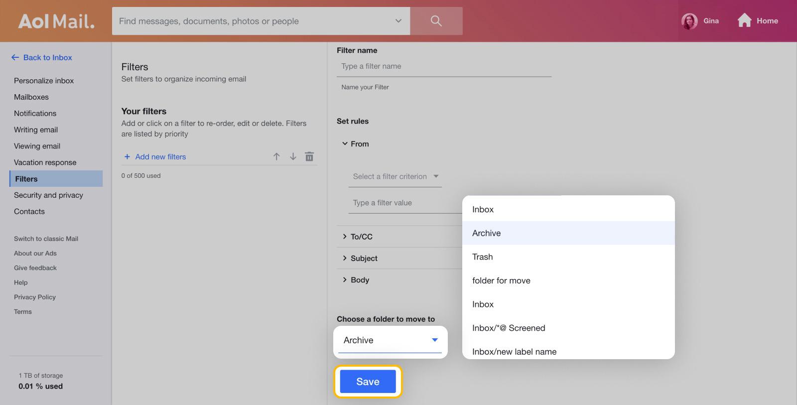 How to Use Rules in AOL to Filter Emails Clean Email