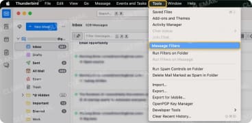 How to create filter rules in Mozilla Thunderbird