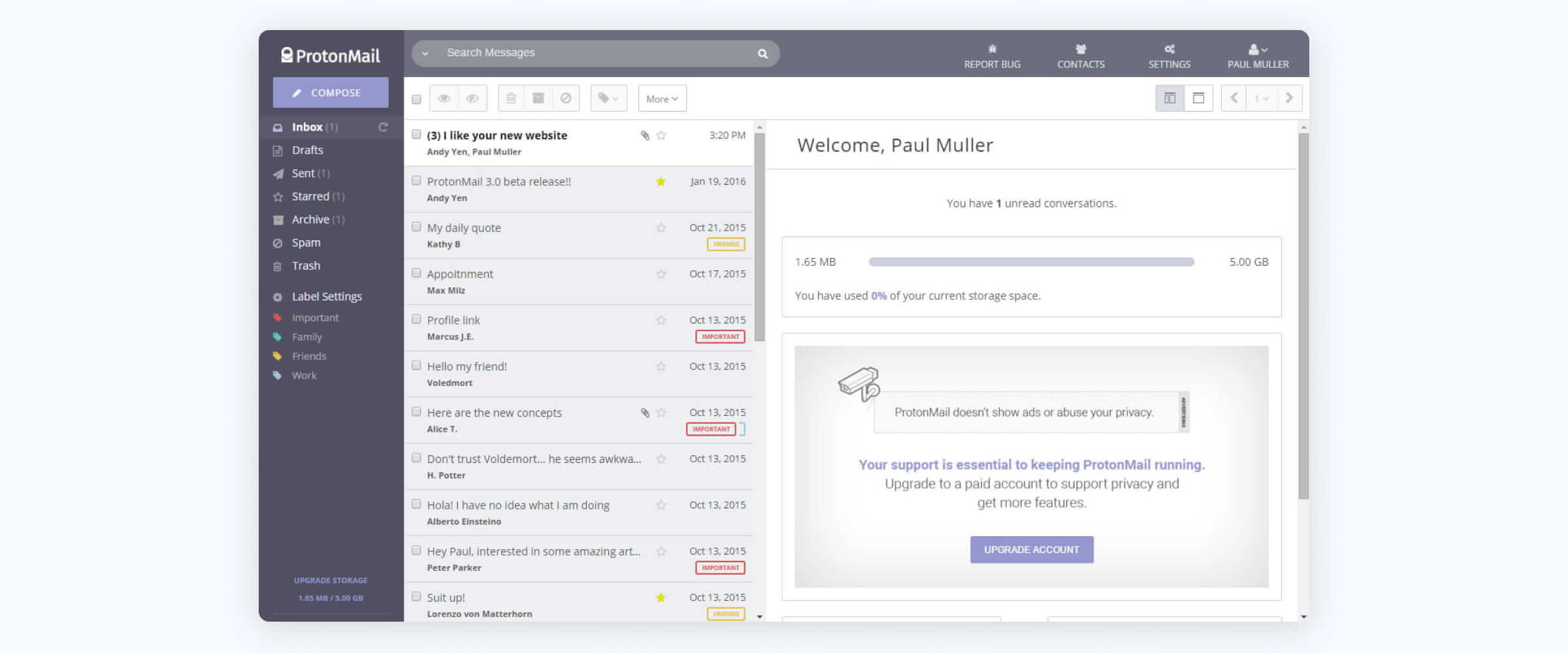 free email account protonmail