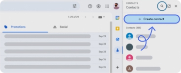 Add the contact to Gmail