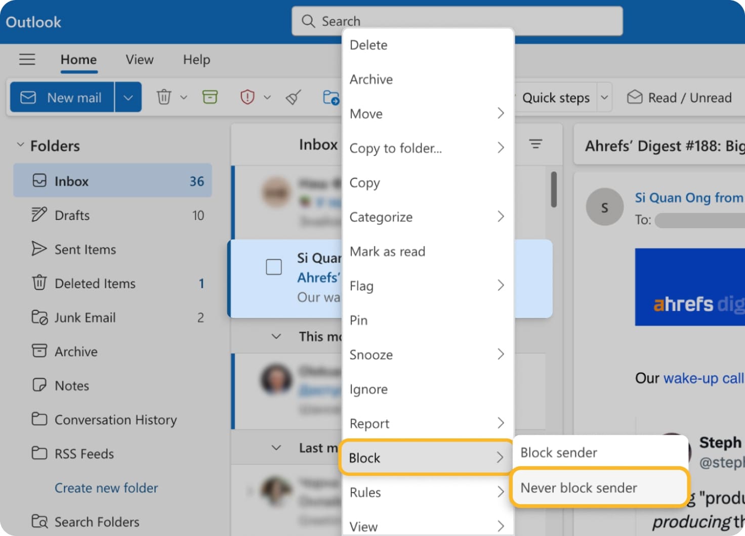 Email whitelist definition function how to set up