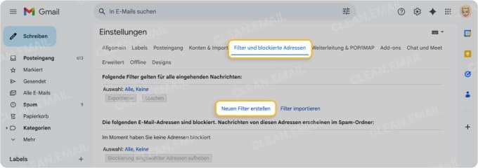 Gmail-Spamfilter umgehen