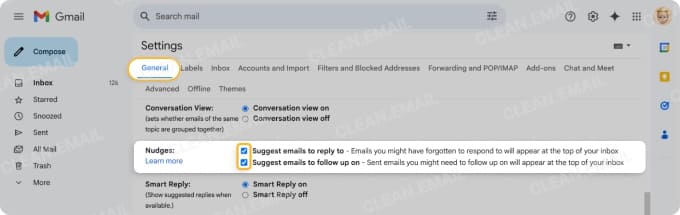 Enable Nudges to Follow Up