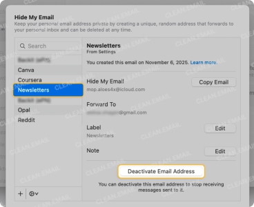 Deactivate an alias on Mac