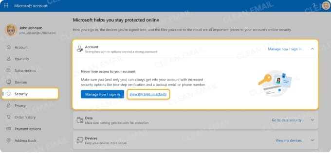 Check Outlook Sign-Ins