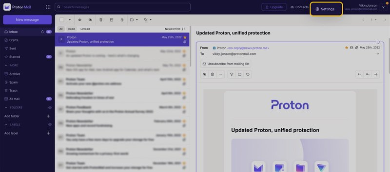 How to block an email address in ProtonMail