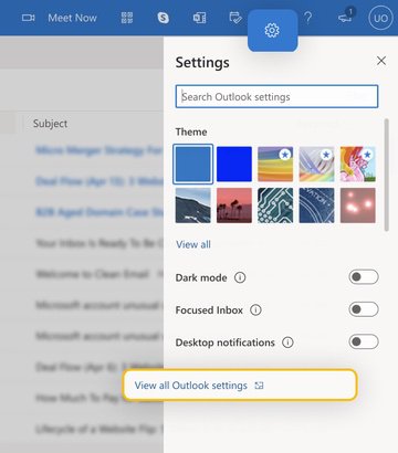 Click on Settings