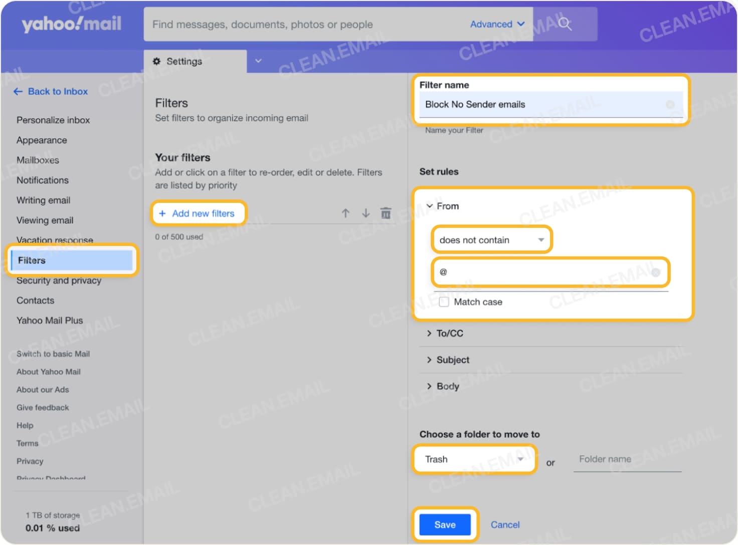 How to Block Emails with No Sender Address (Gmail, Outlook, Yahoo & More)
