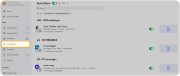 Auto Clean feature in Clean Email